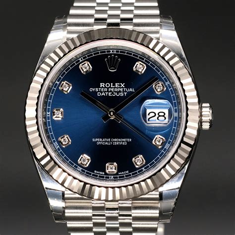 blue face datejust rolex|rolex datejust blue dial 41mm.